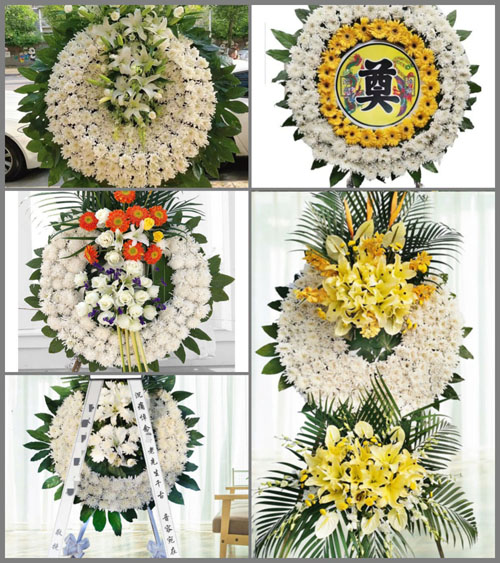 山东济宁嘉祥县梁宝寺镇梁宝寺村花圈速递